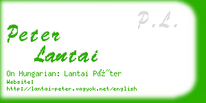 peter lantai business card